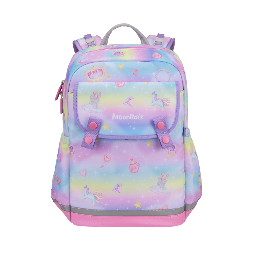 ASS100P 中低年級 彩虹城堡-粉紅色 護脊書包