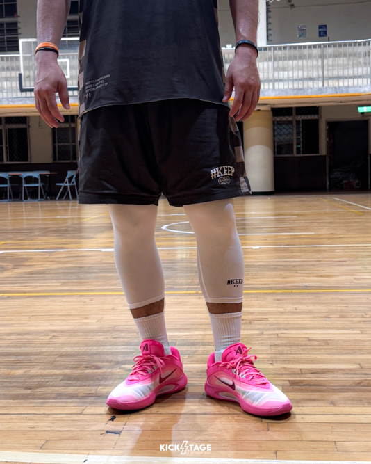 #KEEP BASKETBALL ¾ JOGGERS 黑 白 印花 彈性 運動 籃球 七分長束褲【KS292】ABshorts NIKEPRO