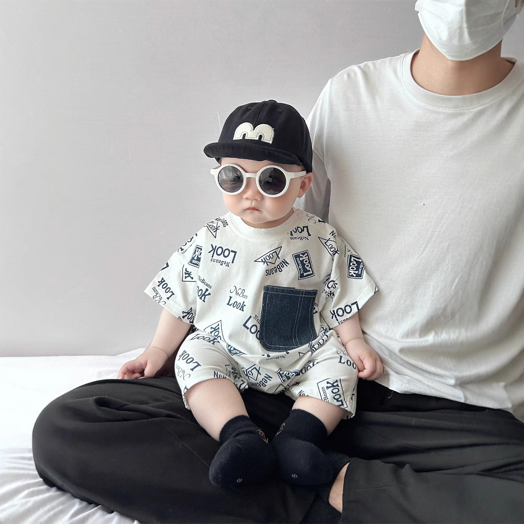 25夏 字母潮款包屁衣