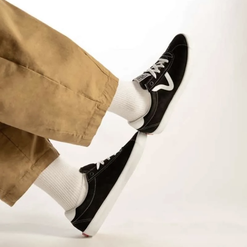 VANS SPORT LOW 黑白 帆布鞋 低筒 男女款 中性 VN000CQRBZW