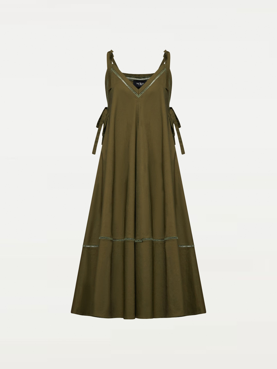 【Silvian Heach】V領綁帶背心長洋裝