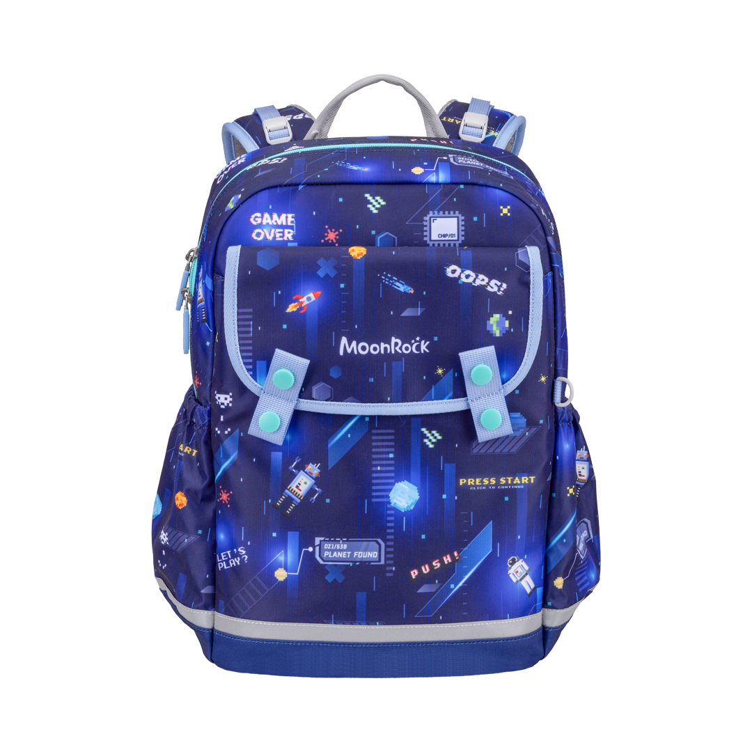 ASS100P 中低年級 數碼突擊-深藍色 護脊書包