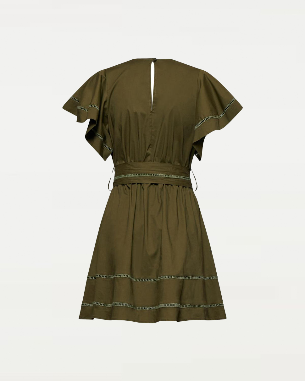 【Silvian Heach】荷葉綁帶洋裝