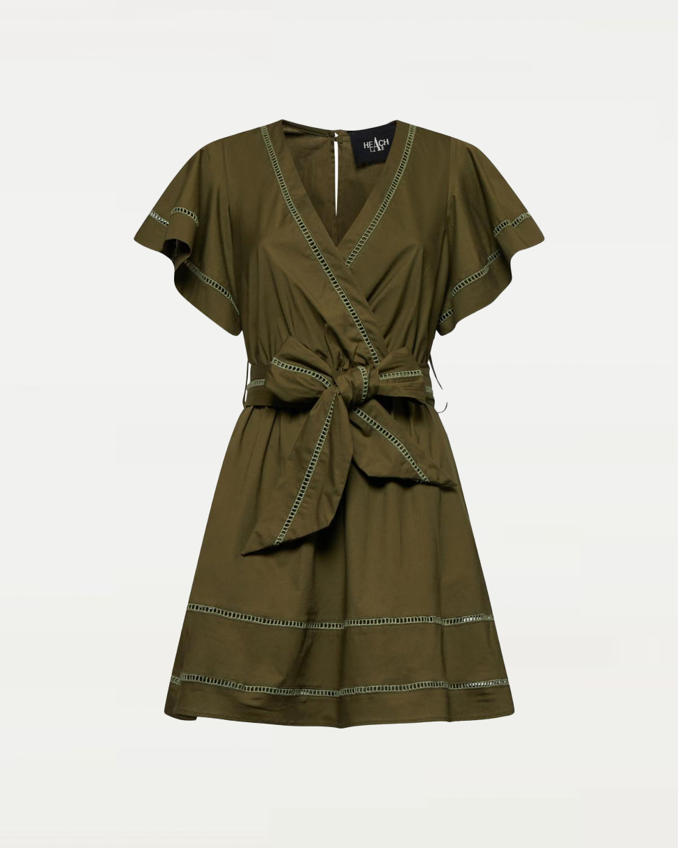 【Silvian Heach】荷葉綁帶洋裝