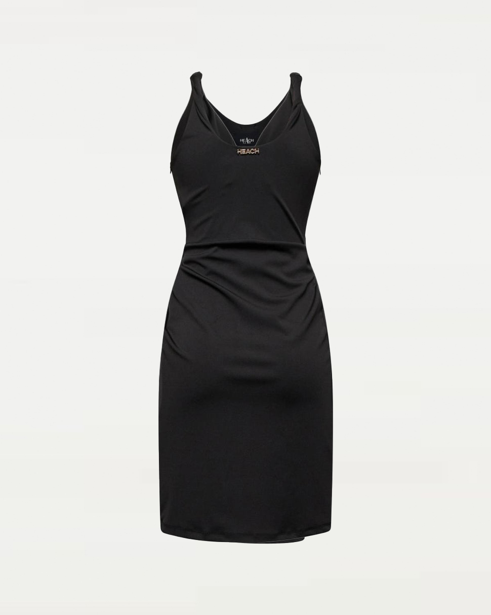 【Silvian Heach】高雅細肩抓皺洋裝