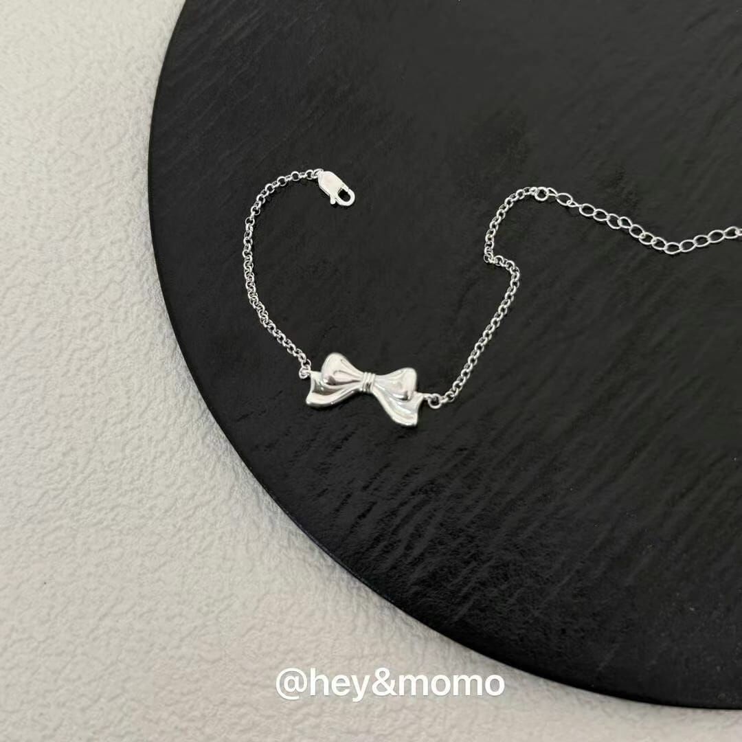 HM4388 925銀甜美蝴蝶結手鏈