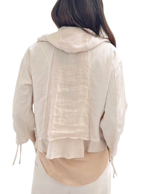 EUROPEAN  異材質七分袖外套