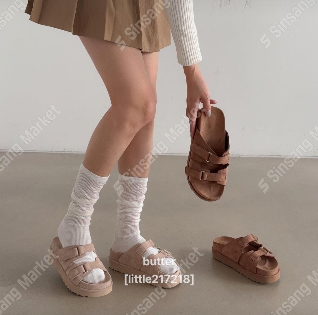 SH4354 可調節束帶微增高涼鞋 *足碼*