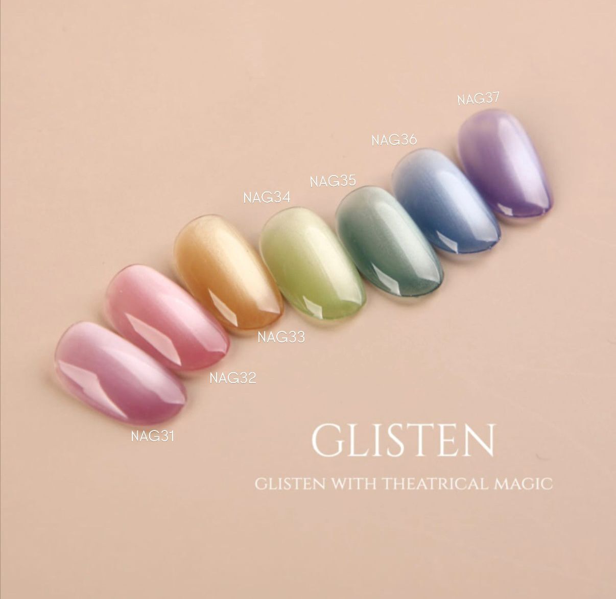 Gellyfit-GLISTEN NAG31~NAG40 10ml x10色(可單選或套裝)