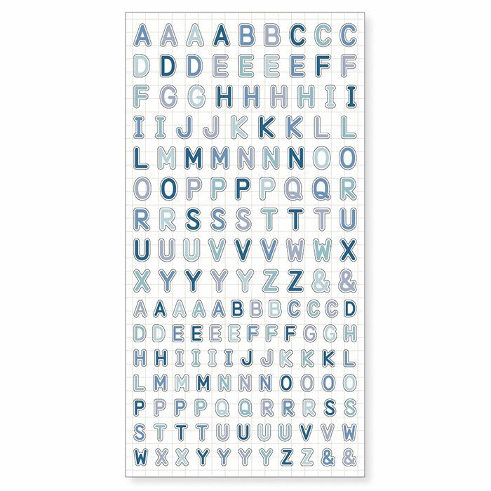 英文字母系列｜ABC 細字款｜霧面透明貼紙｜MIND WAVE / JAPAN