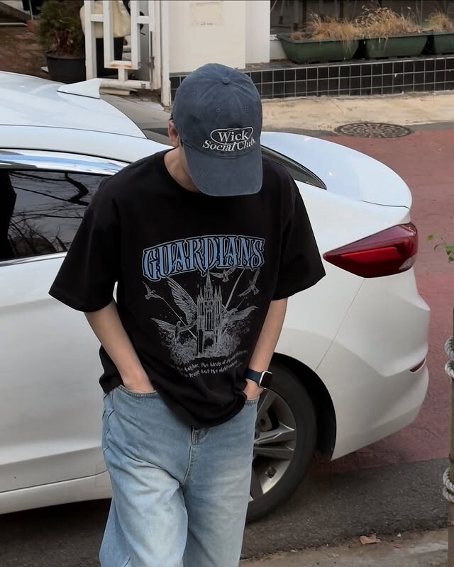 <兩件組合價$1599🌟> MOZMOZ 復古水洗圖案短T 兩入組