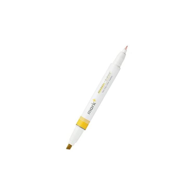 KOKUYO Mark+粗細兩用螢光筆 黃色