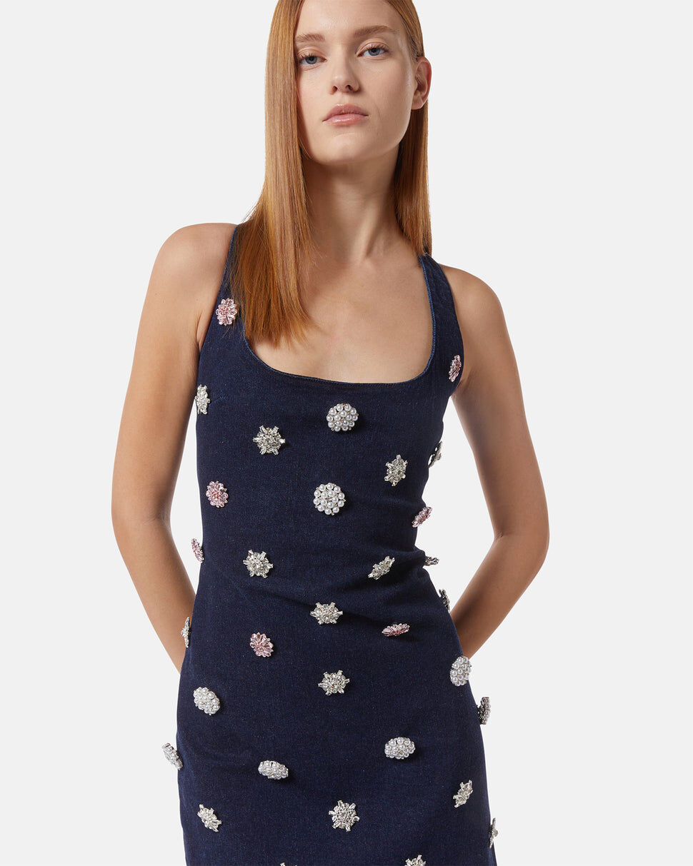 【Silvian Heach】水鑽花丹寧佯裝