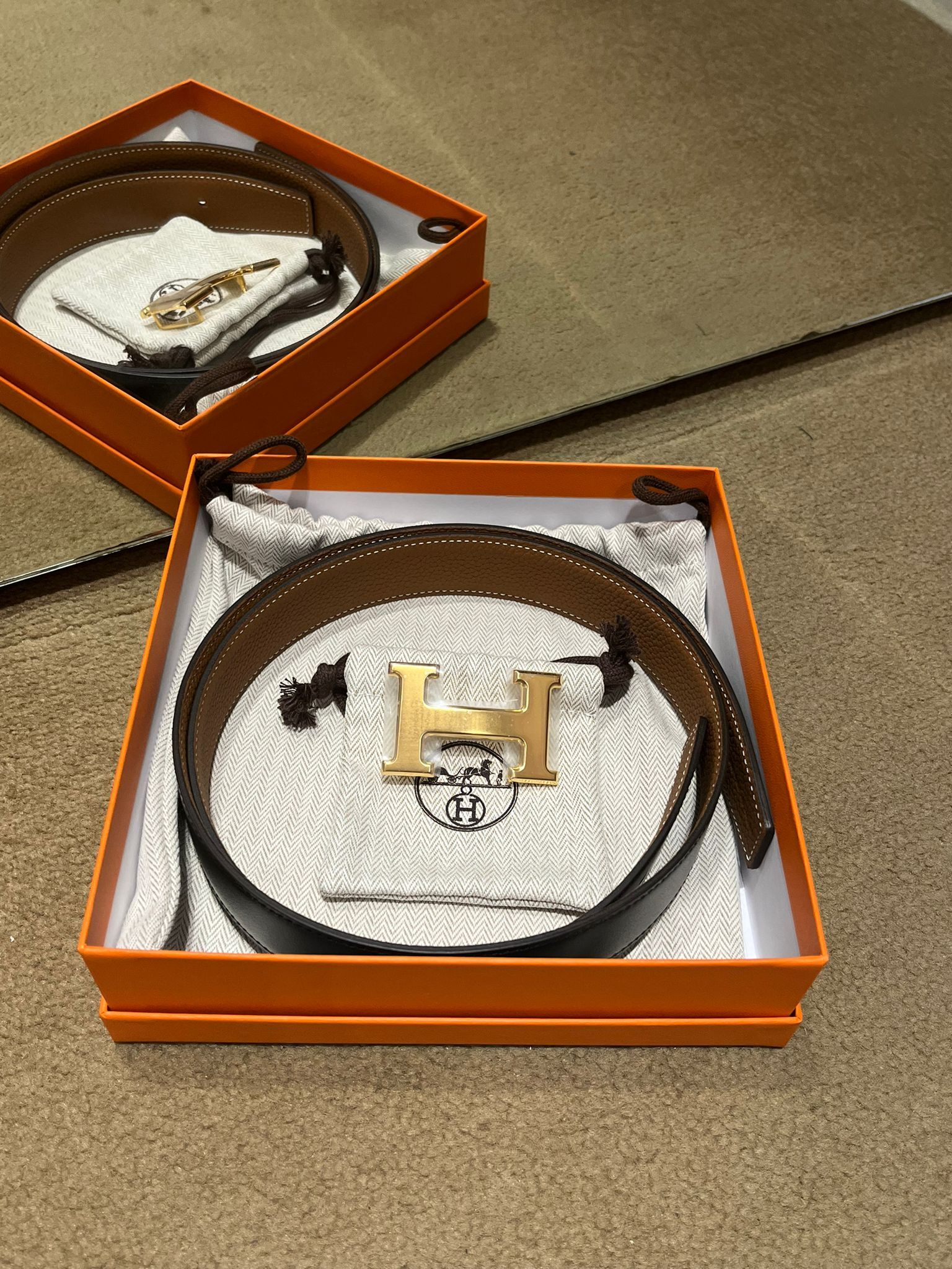 H belt buckle 32mm CC (可選擇皮帶顏色及長度)