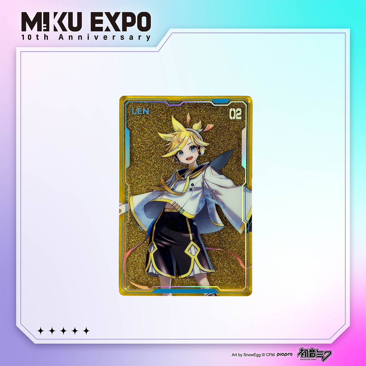 HATSUNE MIKU EXPO 10th-未来音律-流沙壓克力磚-LEN