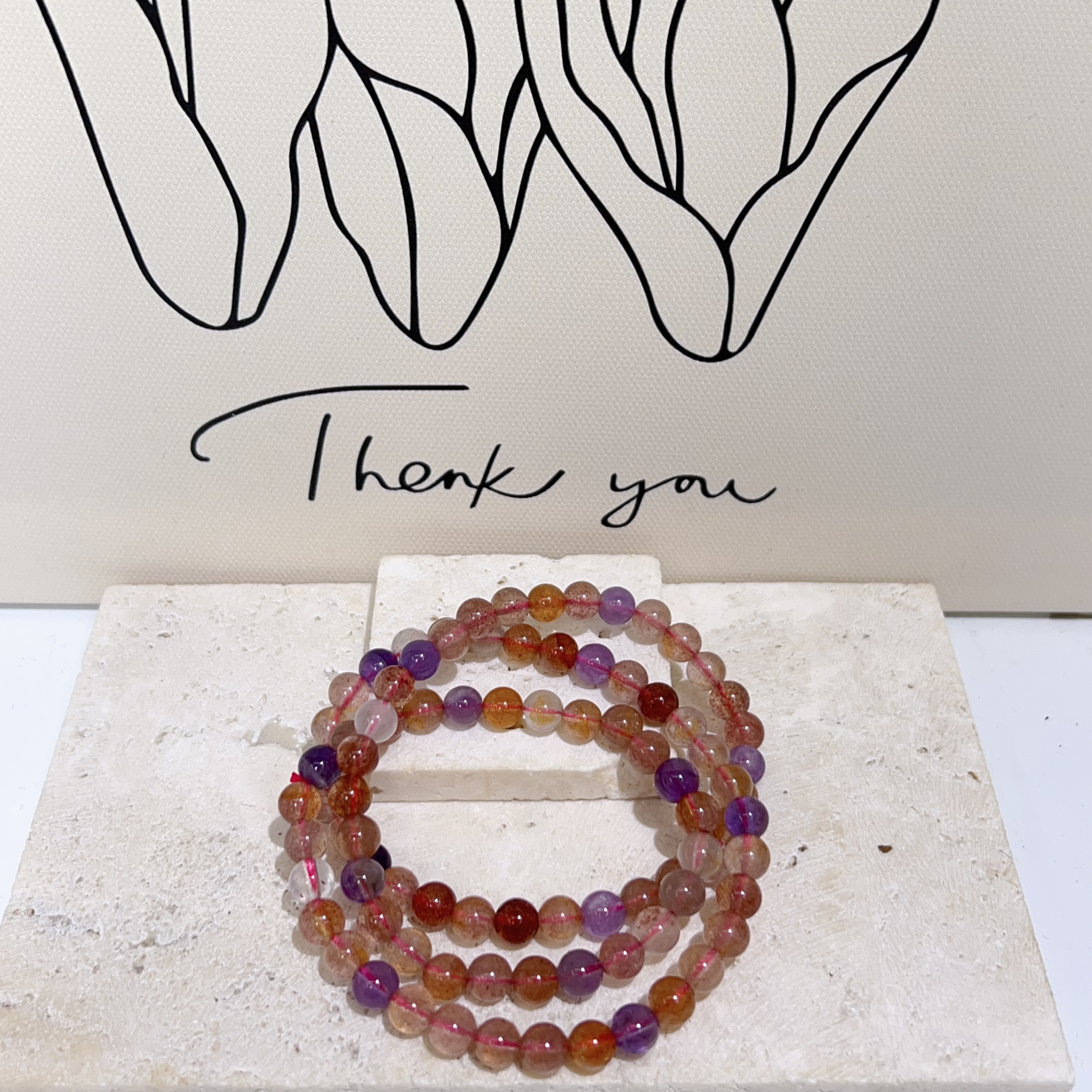 💛$120@2 超八草莓晶紫水晶三圈 6+mm