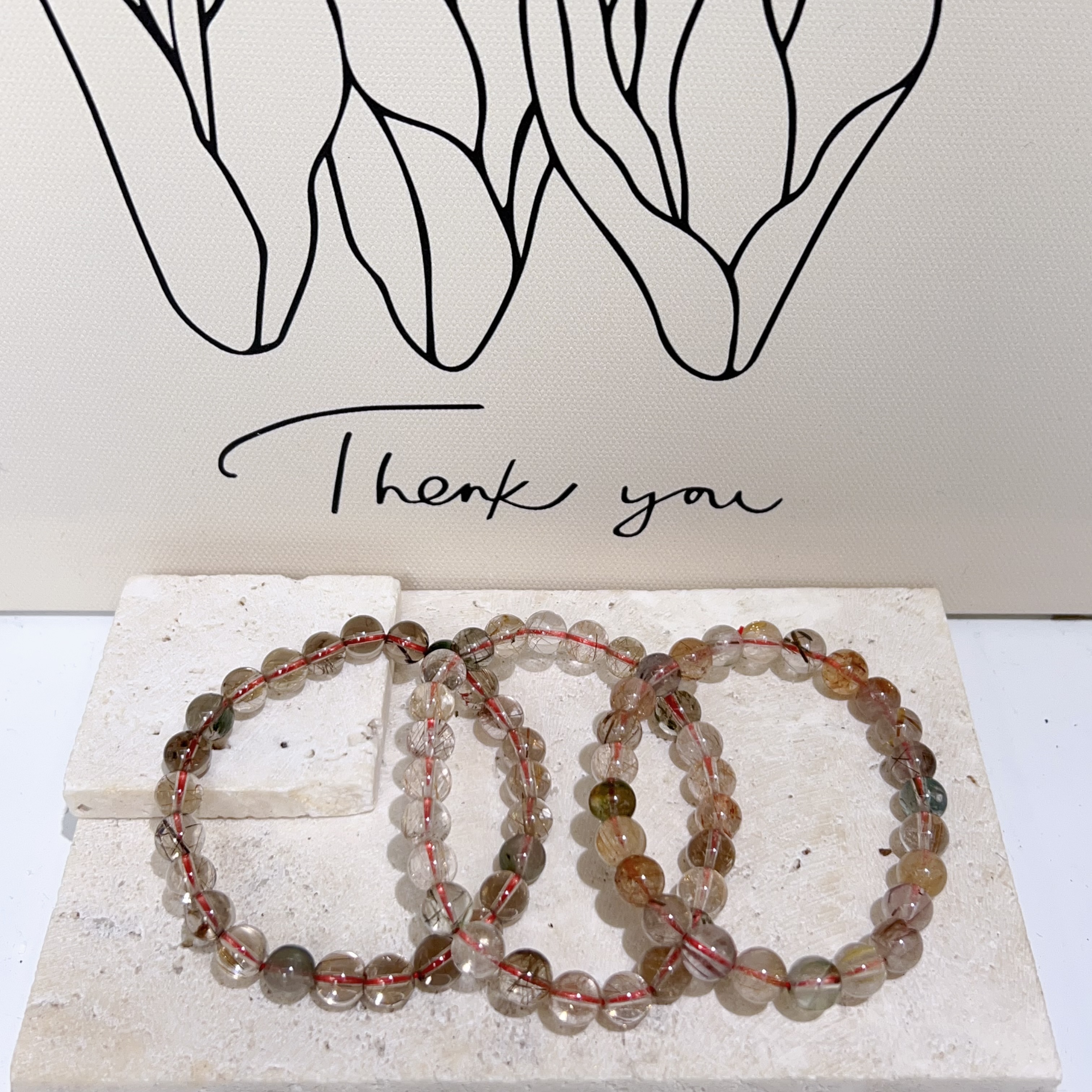 清透彩髮晶手串 7+mm