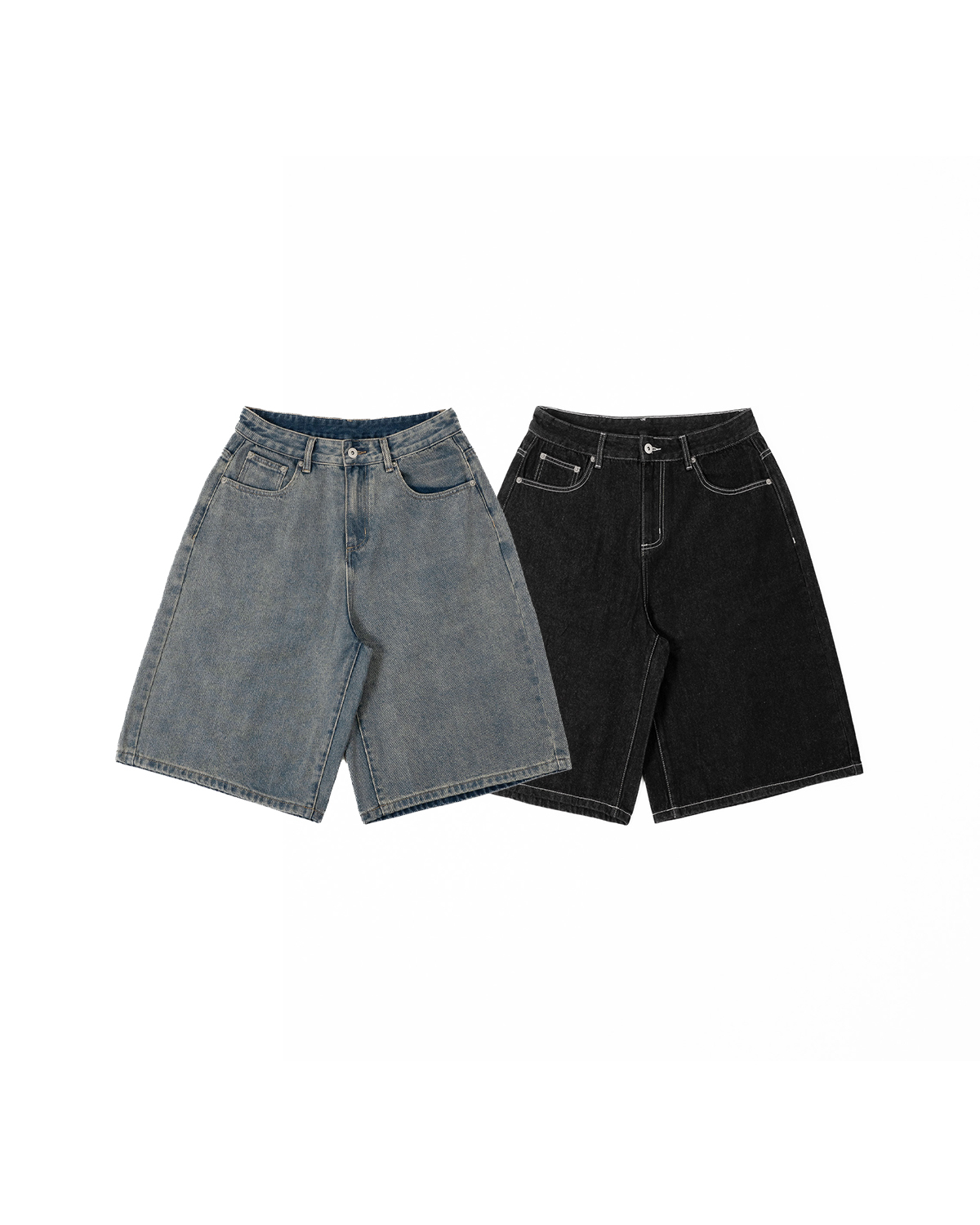 MOSELF Washed Denim Shorts 刺繡丹寧短褲 2色