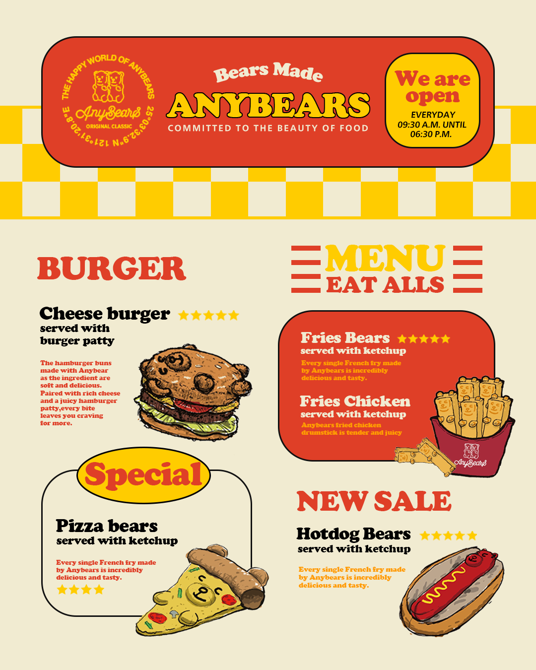 🍟 美式快餐家族全餐 絨毛玩偶組 🍔