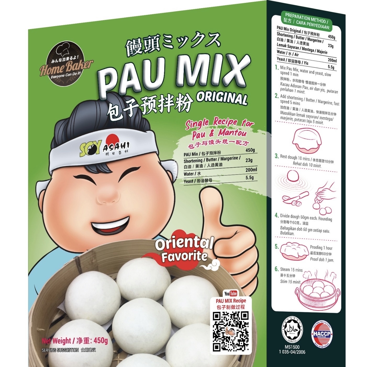 SOY ASAHI Pau Mix Original 450g