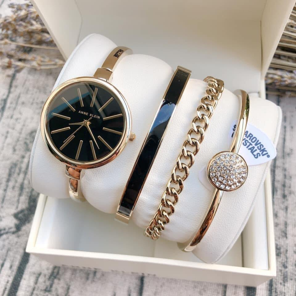 【現貨】Anne Klein 女錶 + 手環 超值四件組 AK禮盒