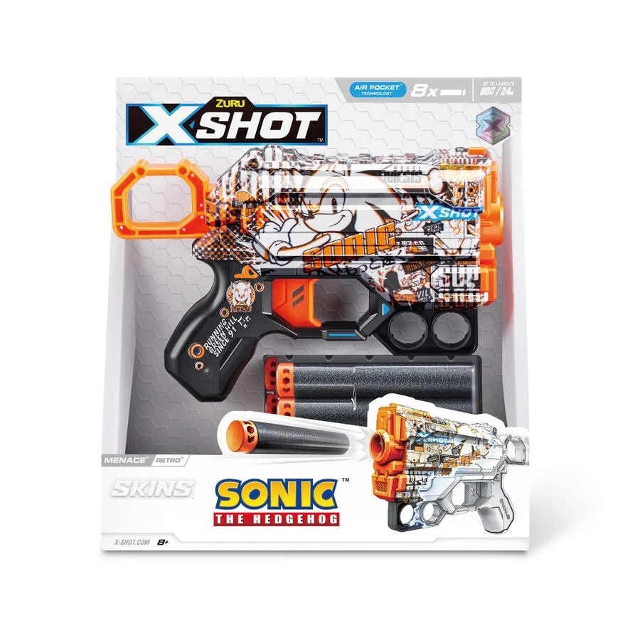 SONIC X-Shot Skins Menace (8 Dart) - Assorted