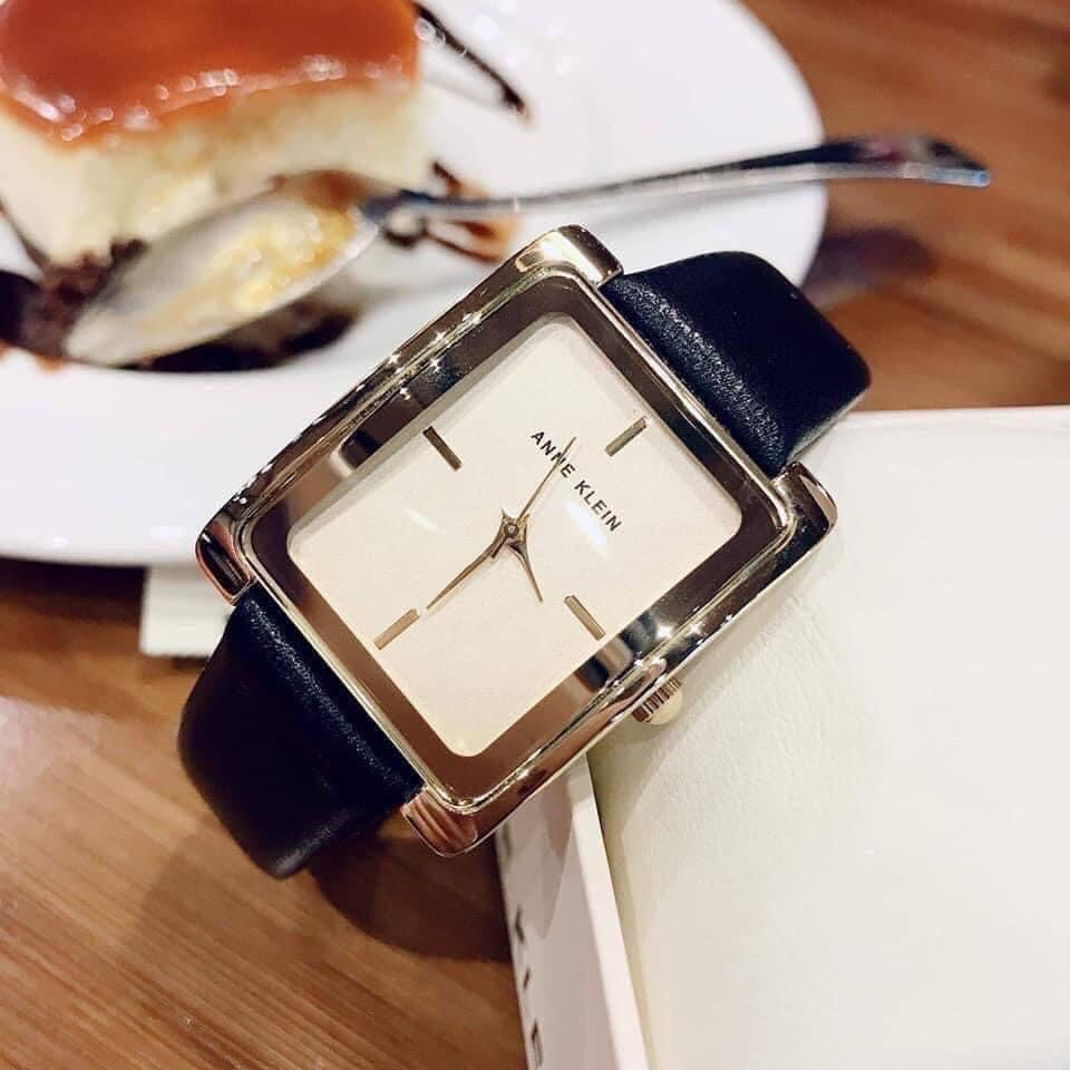 【現貨】Anne Klein 方型簡約 淡香檳色 AK 女錶