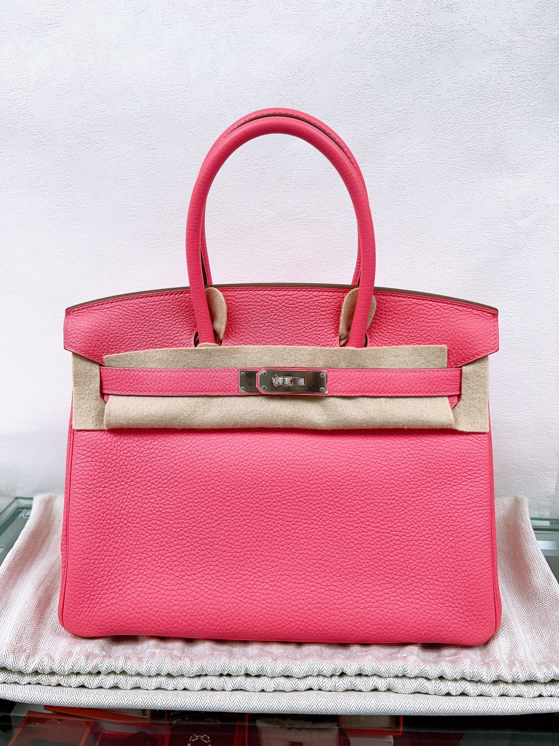 Hermes birkin 30 (rose azalee/ stamp square Q)