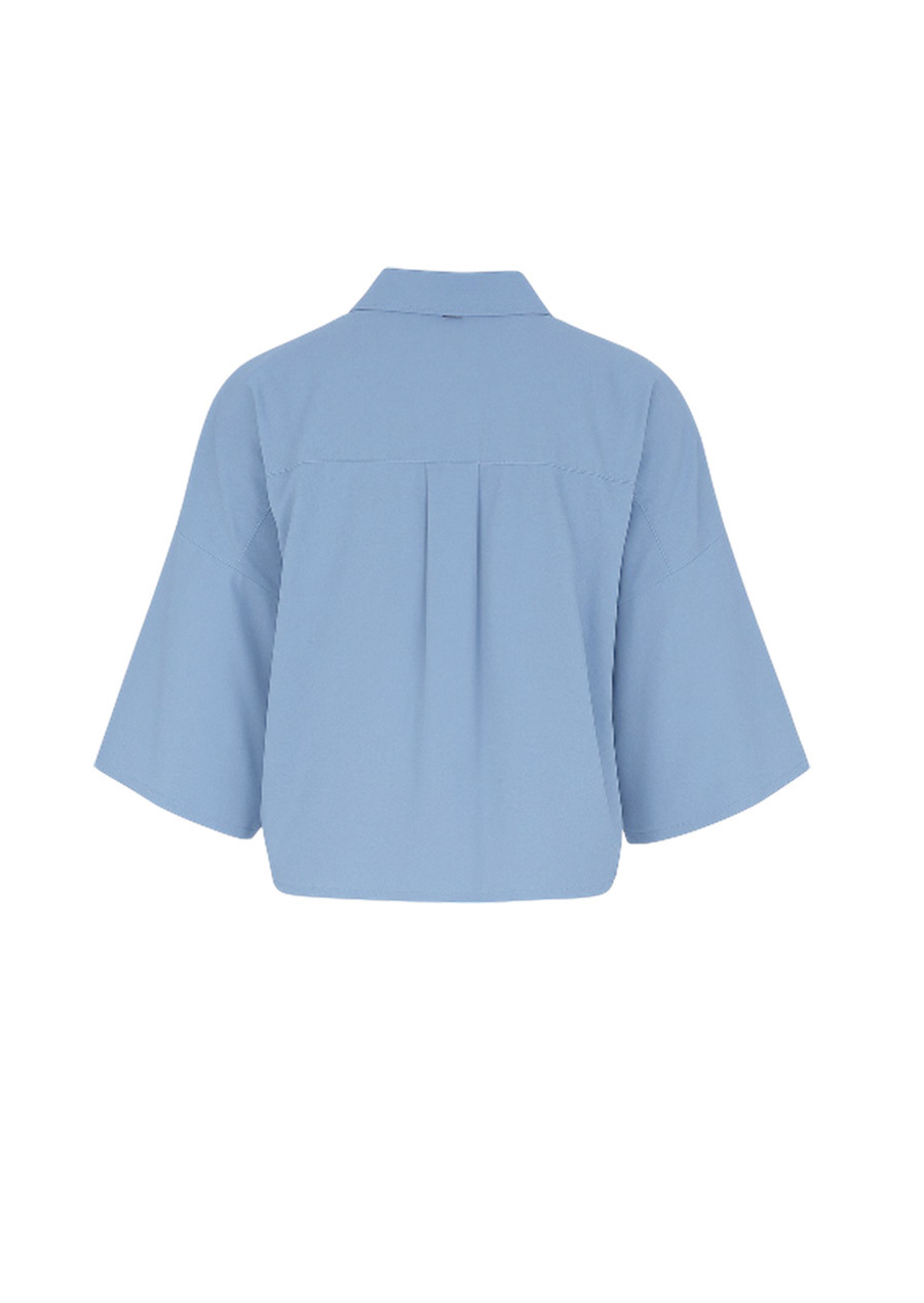 Manila Grace  短版寬袖上衣(天藍)