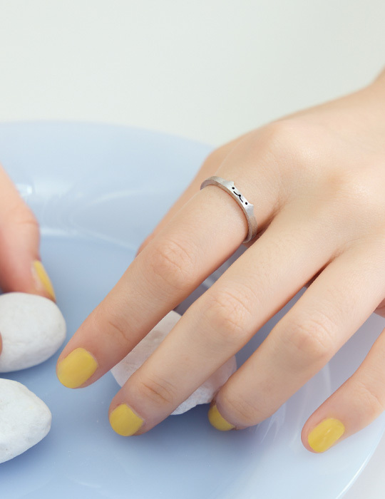 【925純銀】貓爪環抱可調式戒指