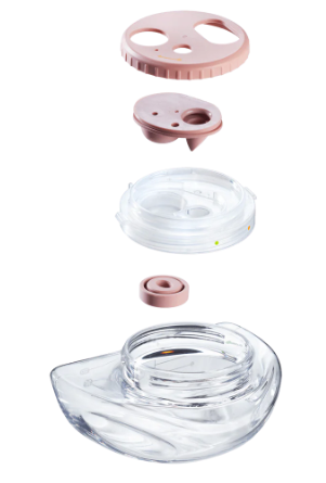 Tommee Tippee Made for Me Double Hands-Free Wearable Breast Pump Accessories 150ml Bottles and Accessories