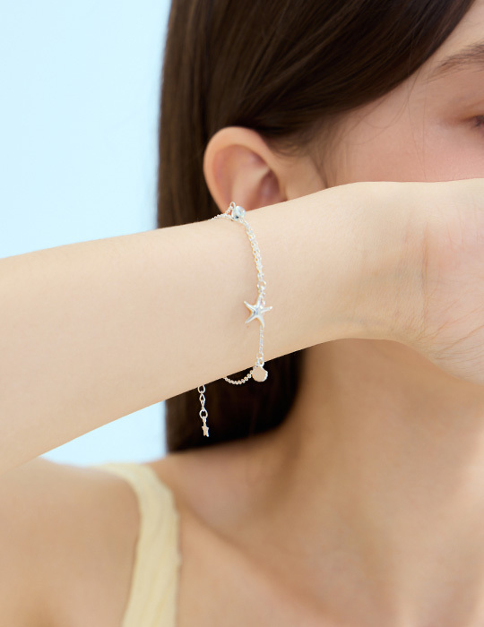 【925純銀】夏日浪花珍珠手鍊