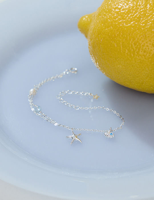 【925純銀】夏日浪花珍珠手鍊