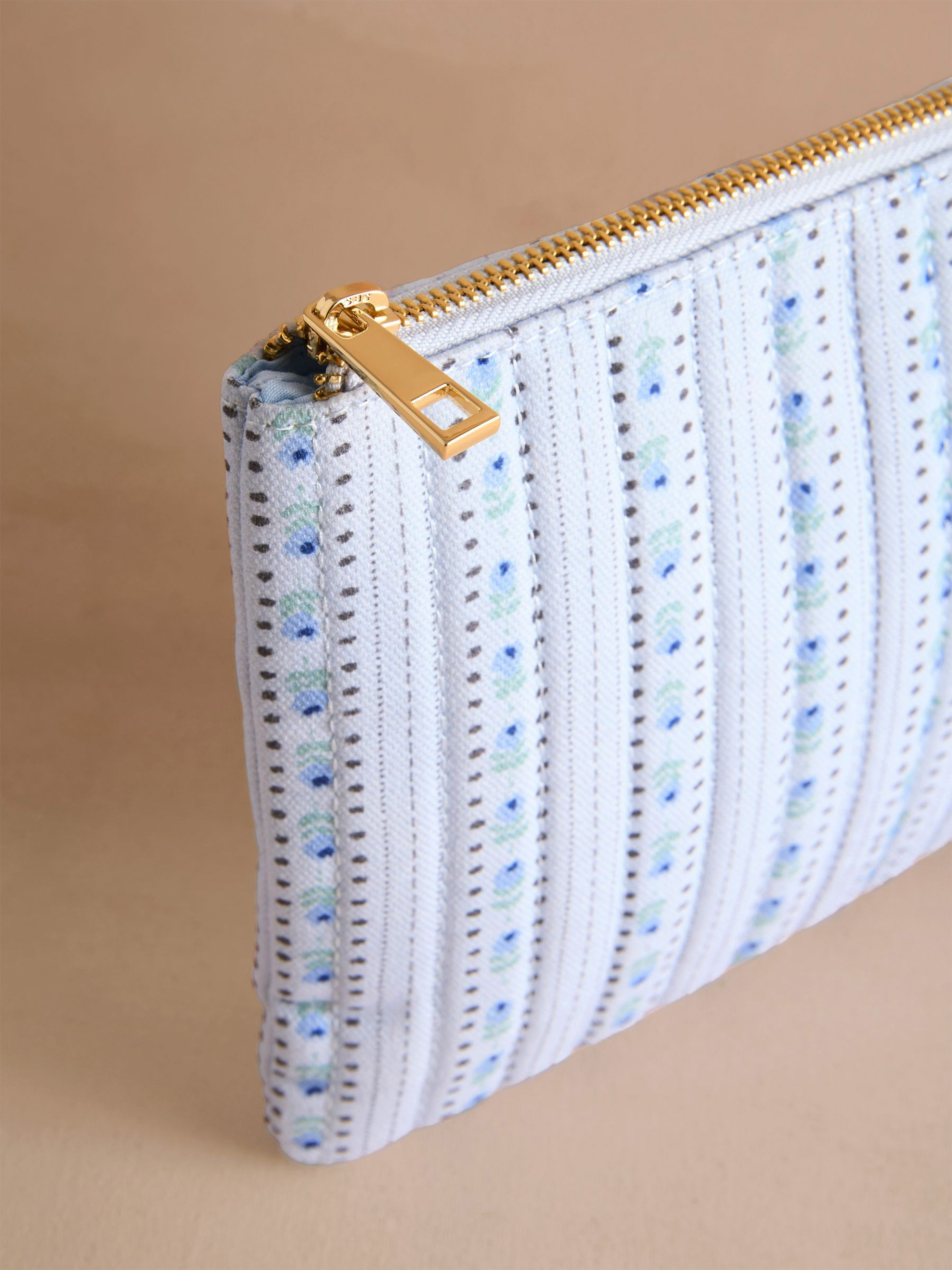 Rose Ticking Stripe 絎縫棉長方收納包