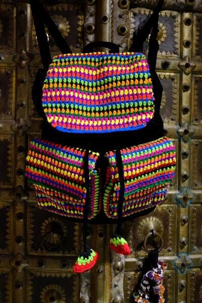 古董刺繡手鉤線背包 (MAB0002E)