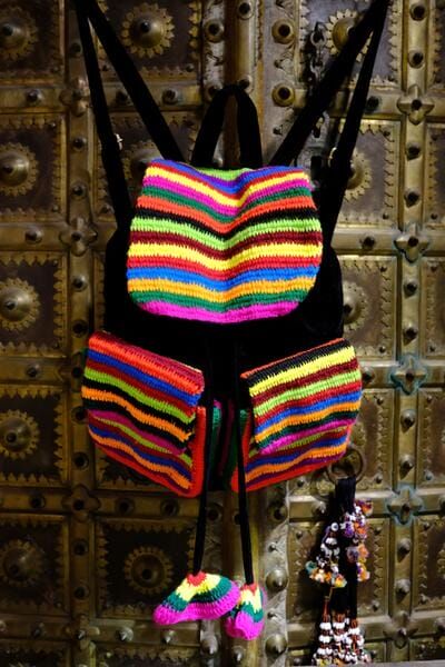 古董刺繡手鉤線背包 (MAB0002E)