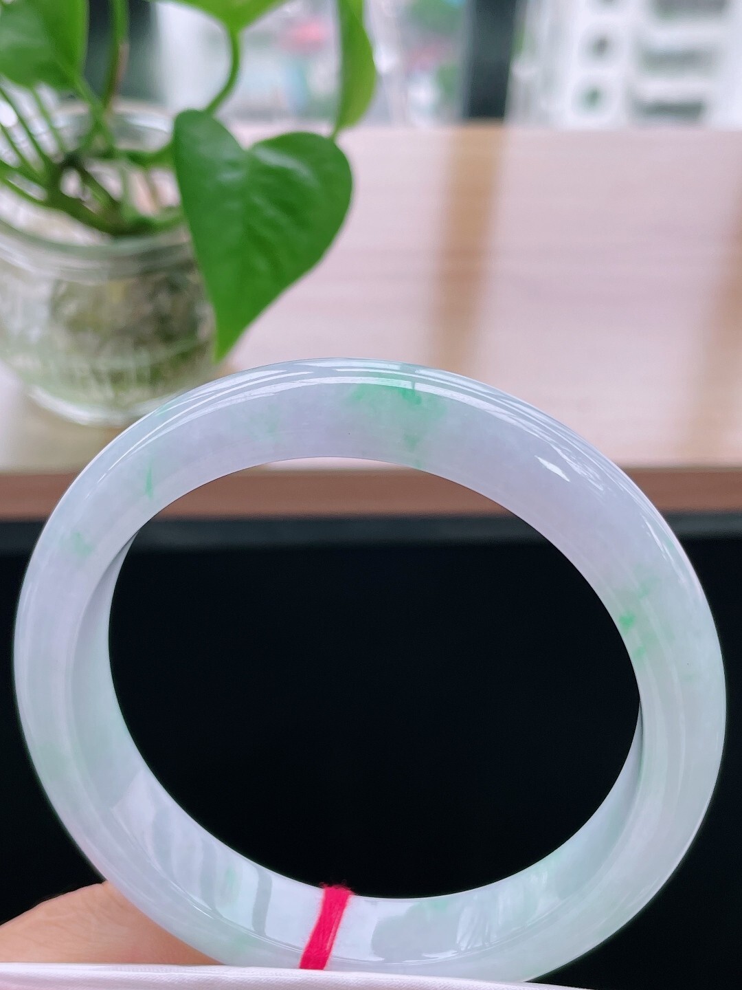 519159 61mm冰春彩翡翠正圈手鐲 (60-62)