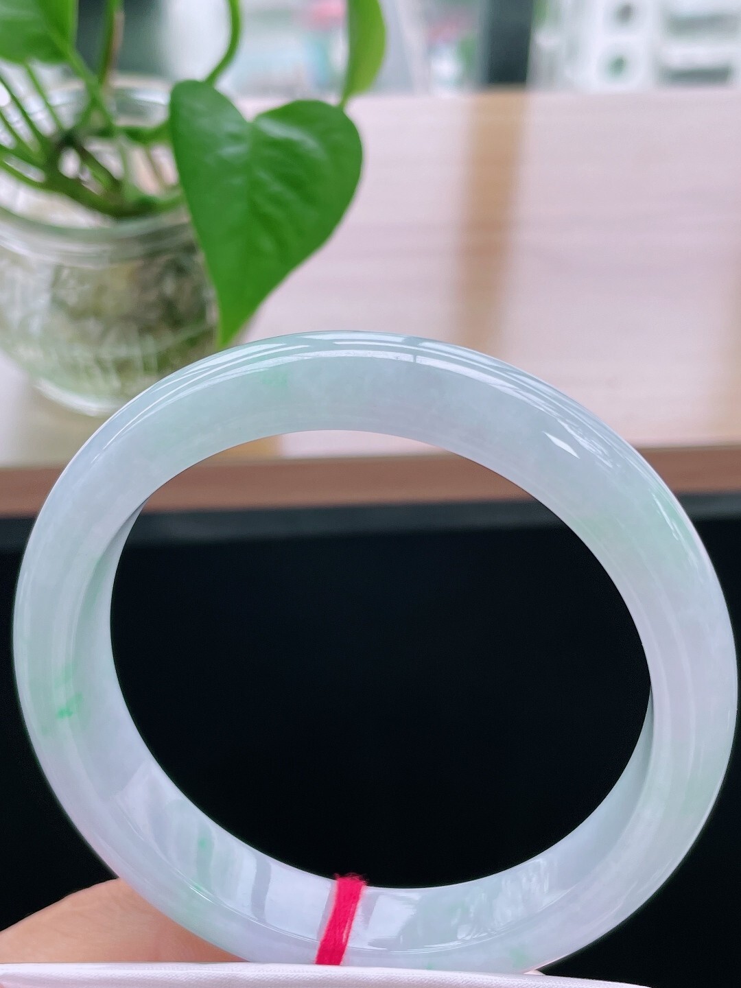 519159 61mm冰春彩翡翠正圈手鐲 (60-62)