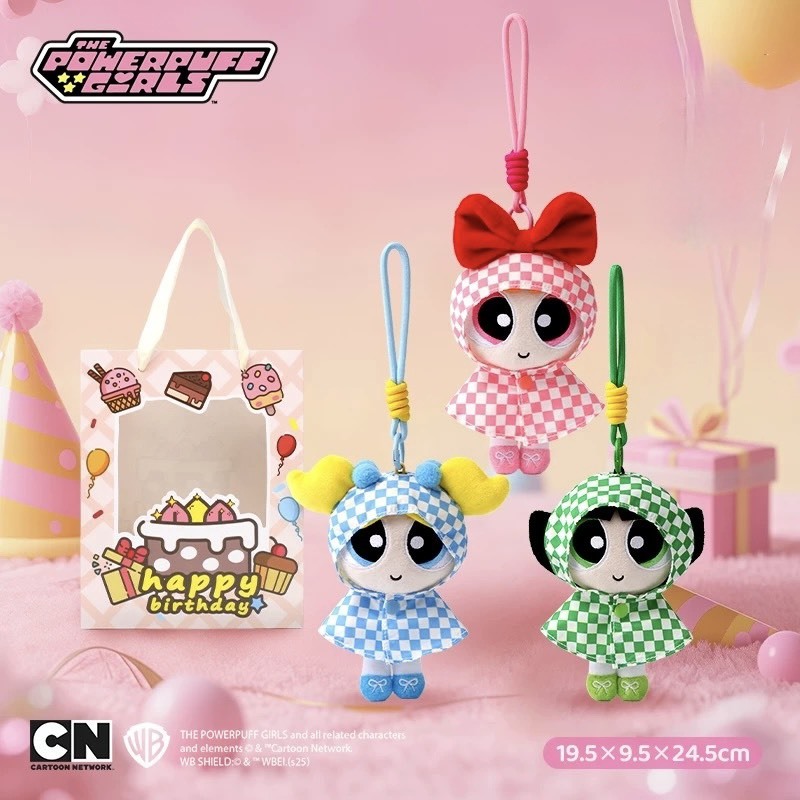 iSNEAKERS｜飛天小女警 格紋雨衣系列 花花 泡泡 毛毛 吊飾 娃娃