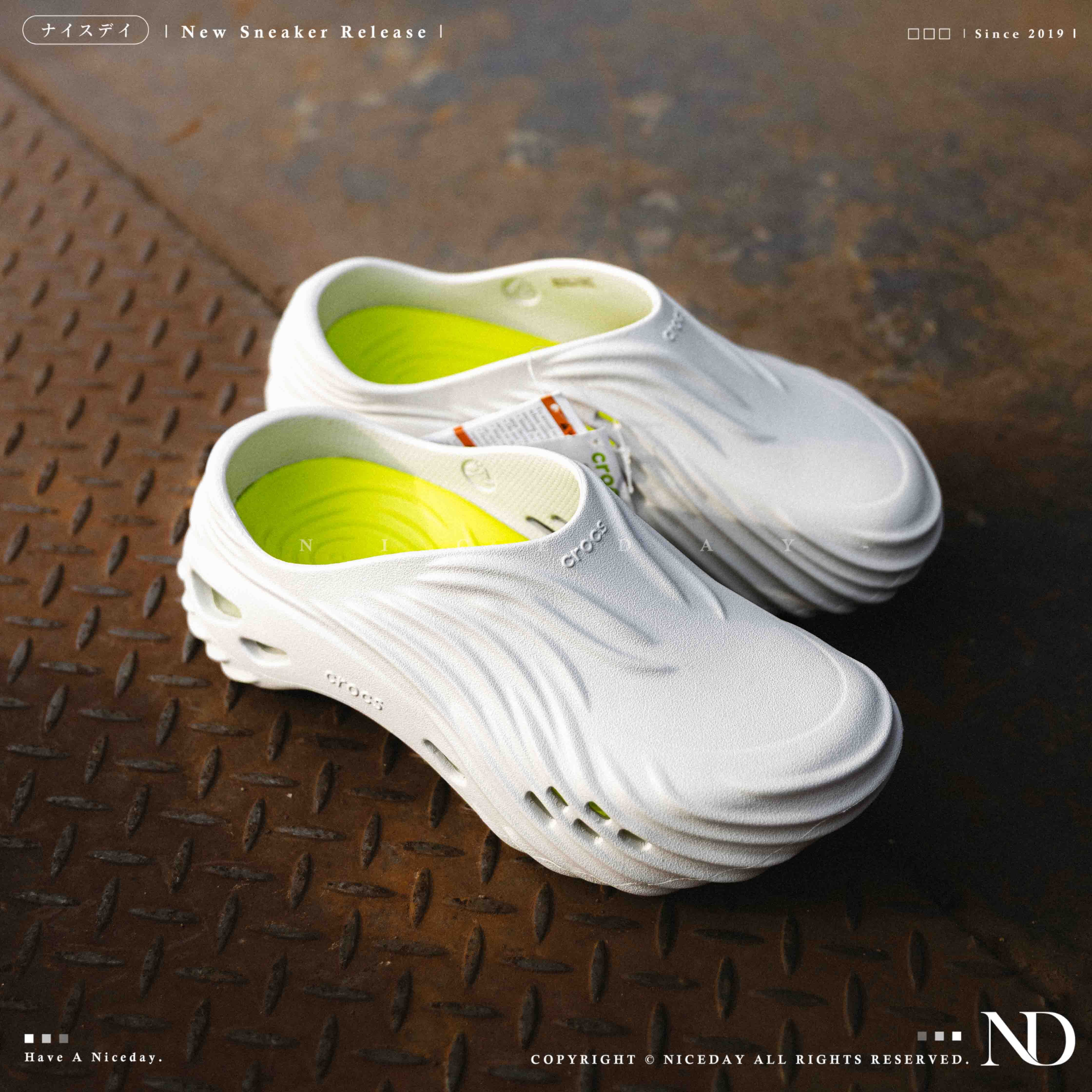 NICEDAY 現貨 Crocs Classic Crush 洞洞鞋 厚底 踩屎感 波波 旋風 天幕 穆勒鞋 210521