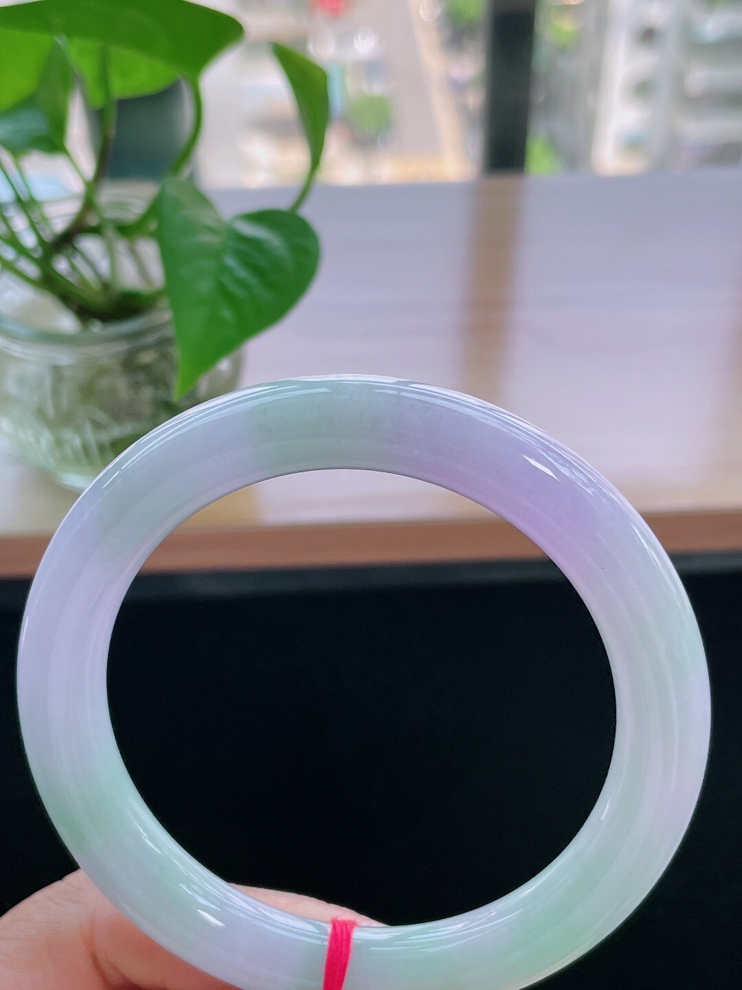 519160 61mm春彩翡翠圓條手鐲 (60-62)