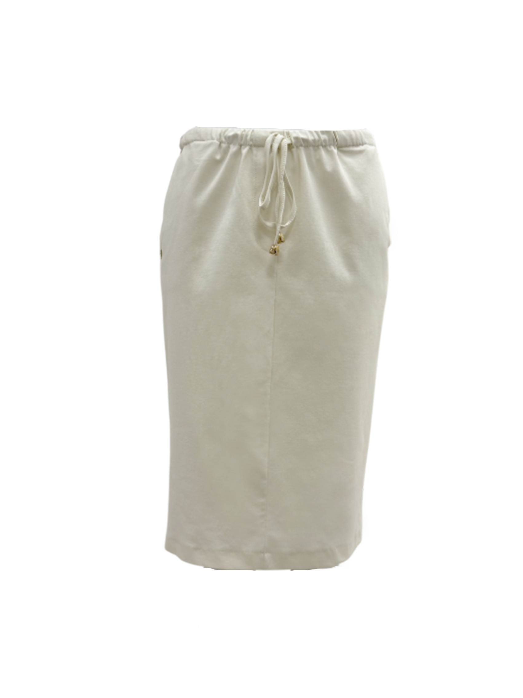 Manila Grace  腰綁帶及膝裙(奶油)