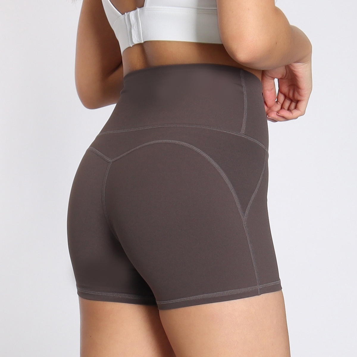 高腰後口袋翹臀跑步/運動/二分褲