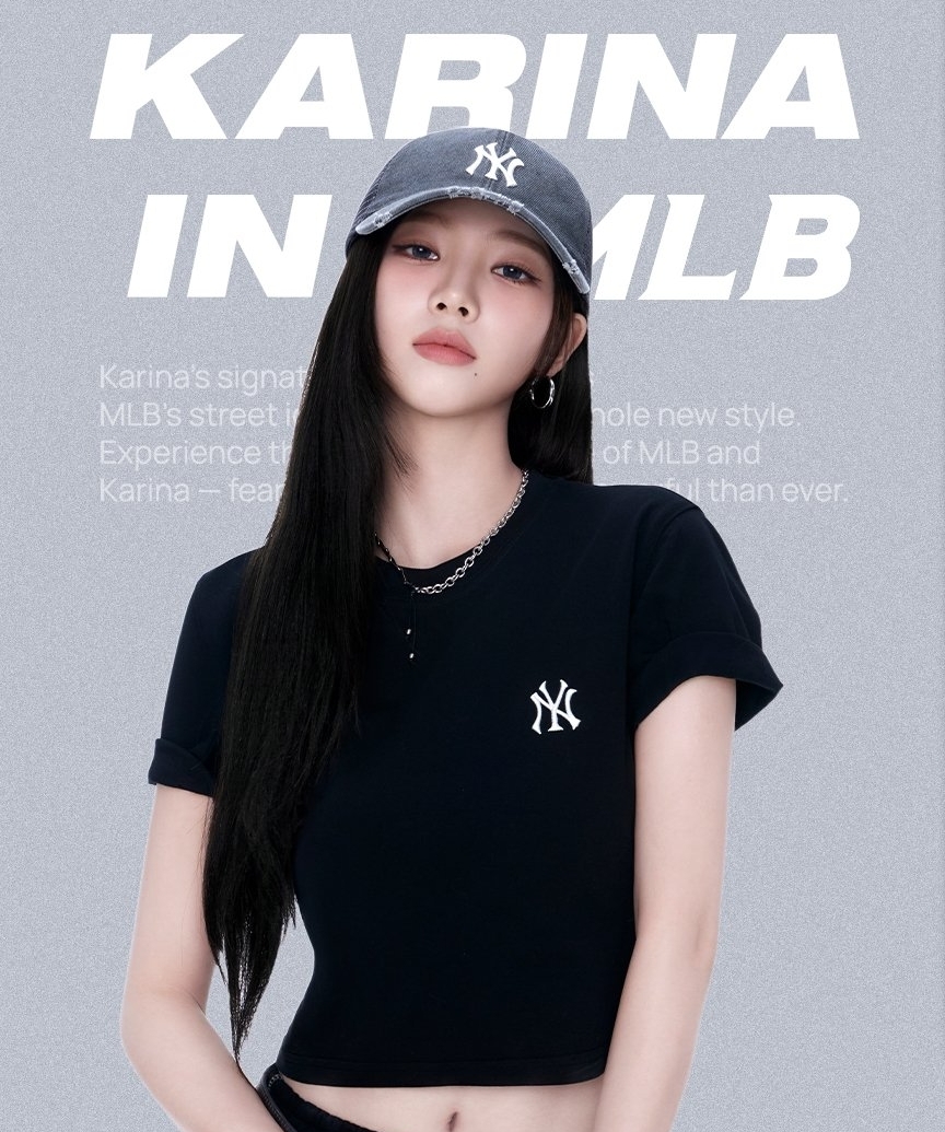 Karina MLB 基本款 舒適版型 短袖T