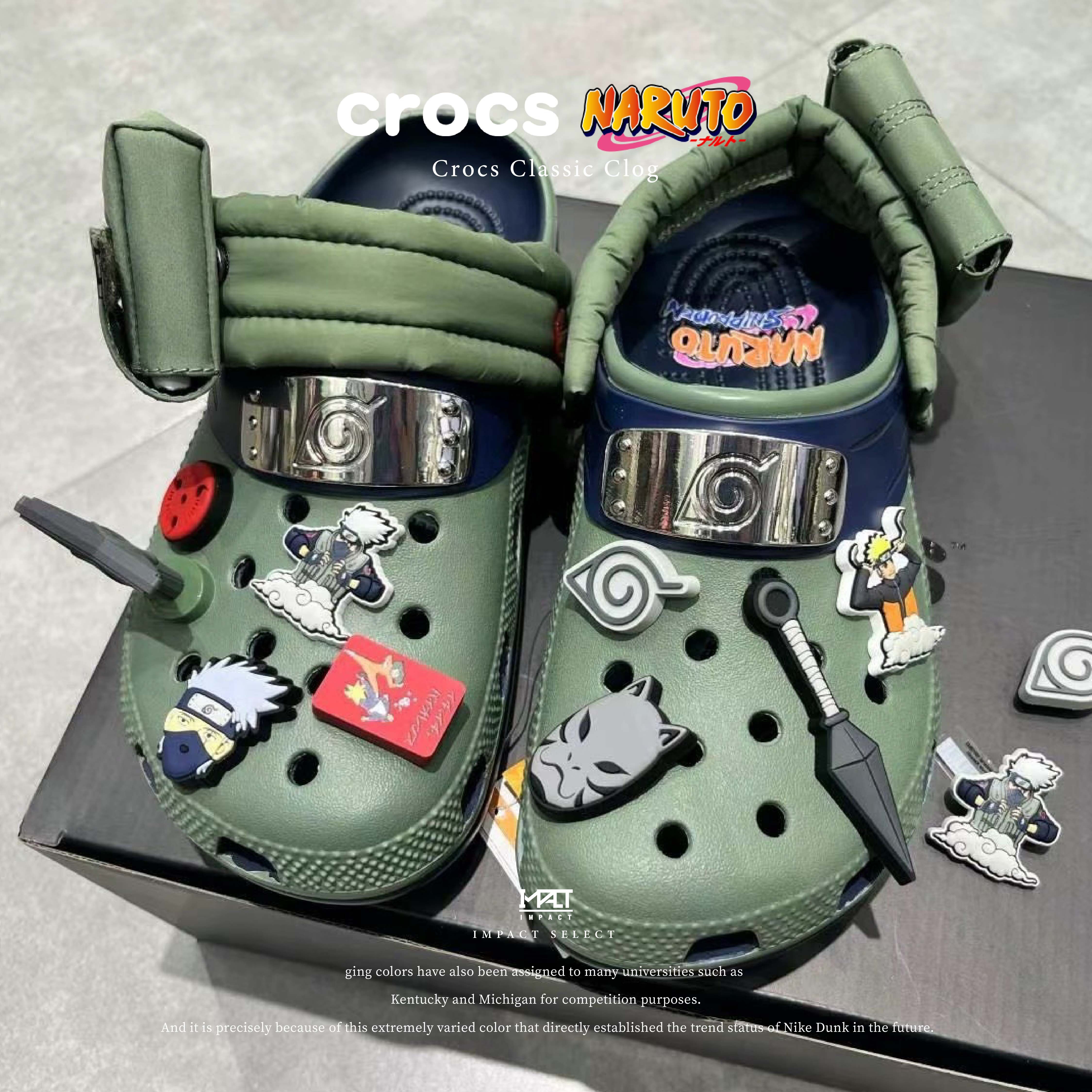 NARUTO 火影忍者X Crocs 卡駱馳卡卡西聯名款洞洞鞋木葉配色209445-410