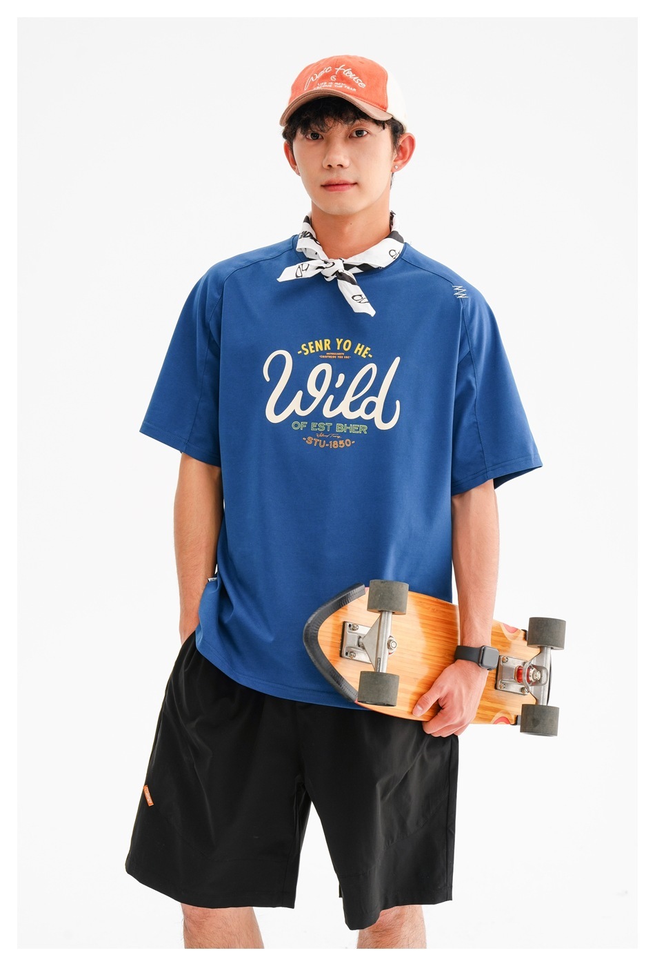 6M12 日系撞色印花字母短棉TEE 三色