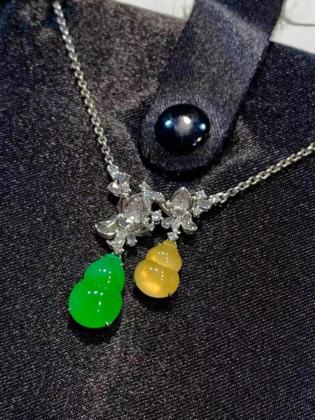 翡翠葫蘆項鏈,天然翡翠A玉, 緬甸玉, Jade, Jadeite