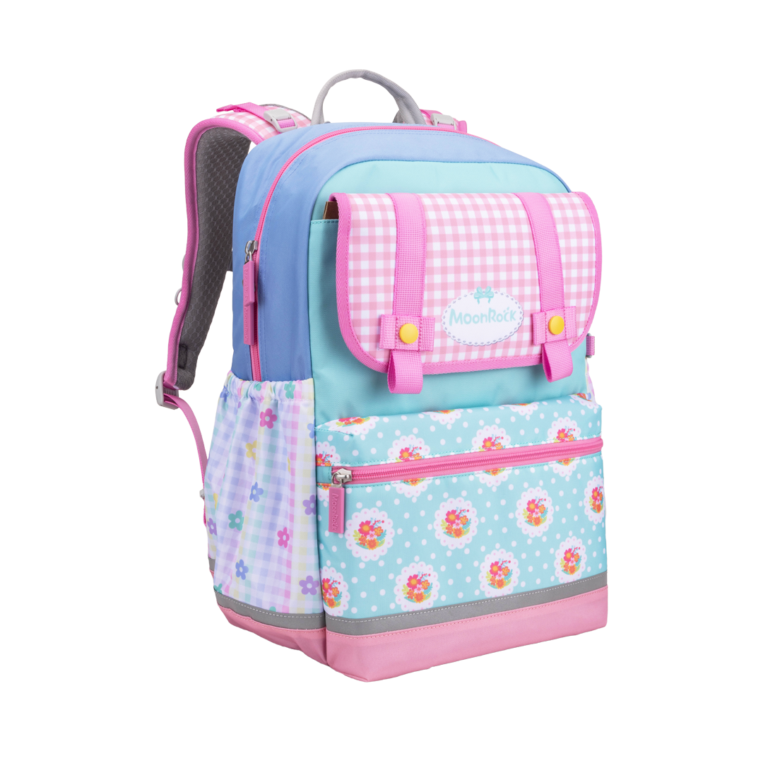 ASS200P 中低年級 野餐派對粉綠色 護脊書包