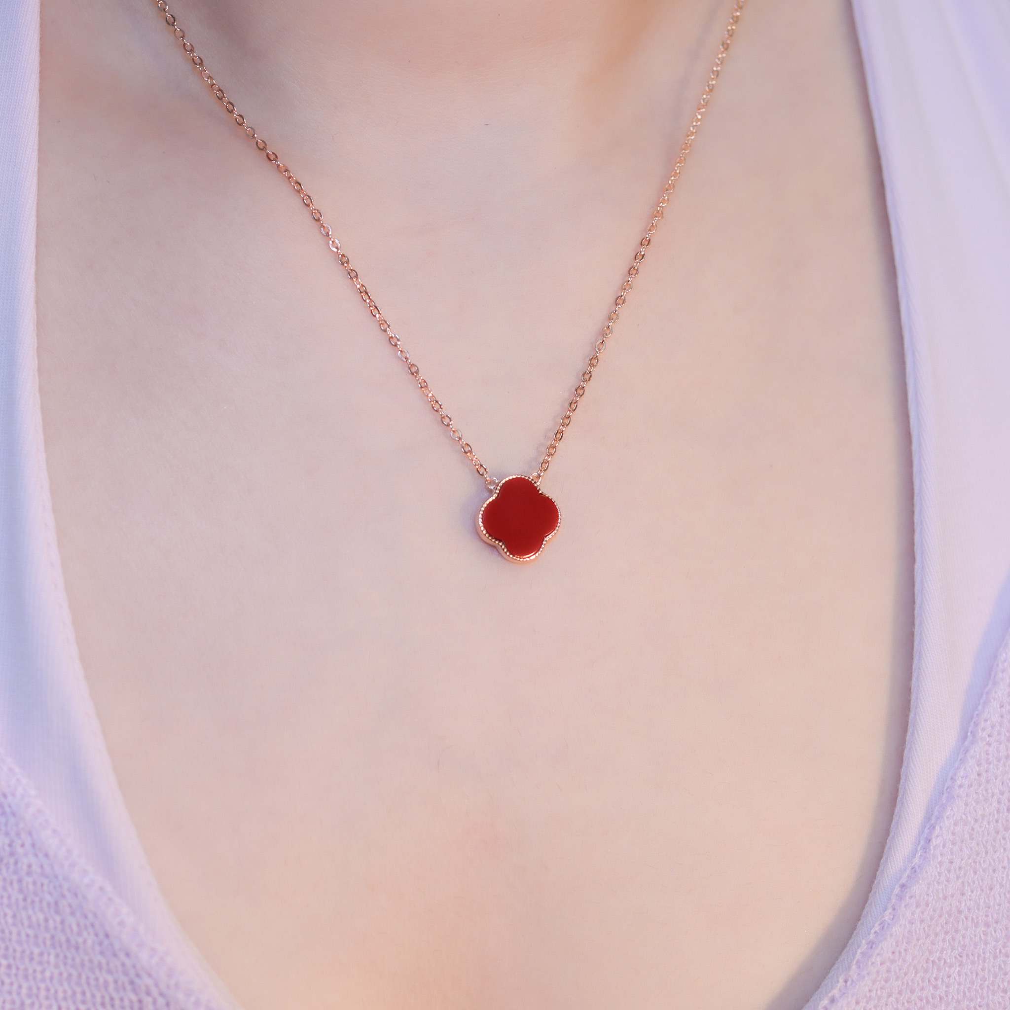 | 925純銀・厚鍍玫瑰金 | 幸福昇華項鍊3.0(雙面可戴) | NE1417 |