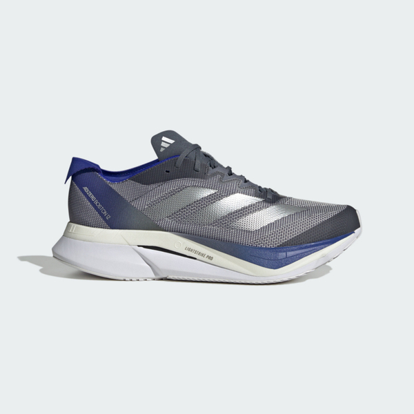 Adidas Adizero Boston 12 M JP7913 男女 慢跑鞋 彈力 支撐 緩震 灰 藍